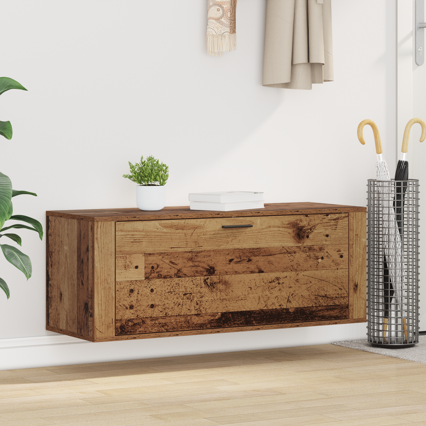 Cipőszekrény 100 x 35 x 38 cm Szerelt Fa Régi fa