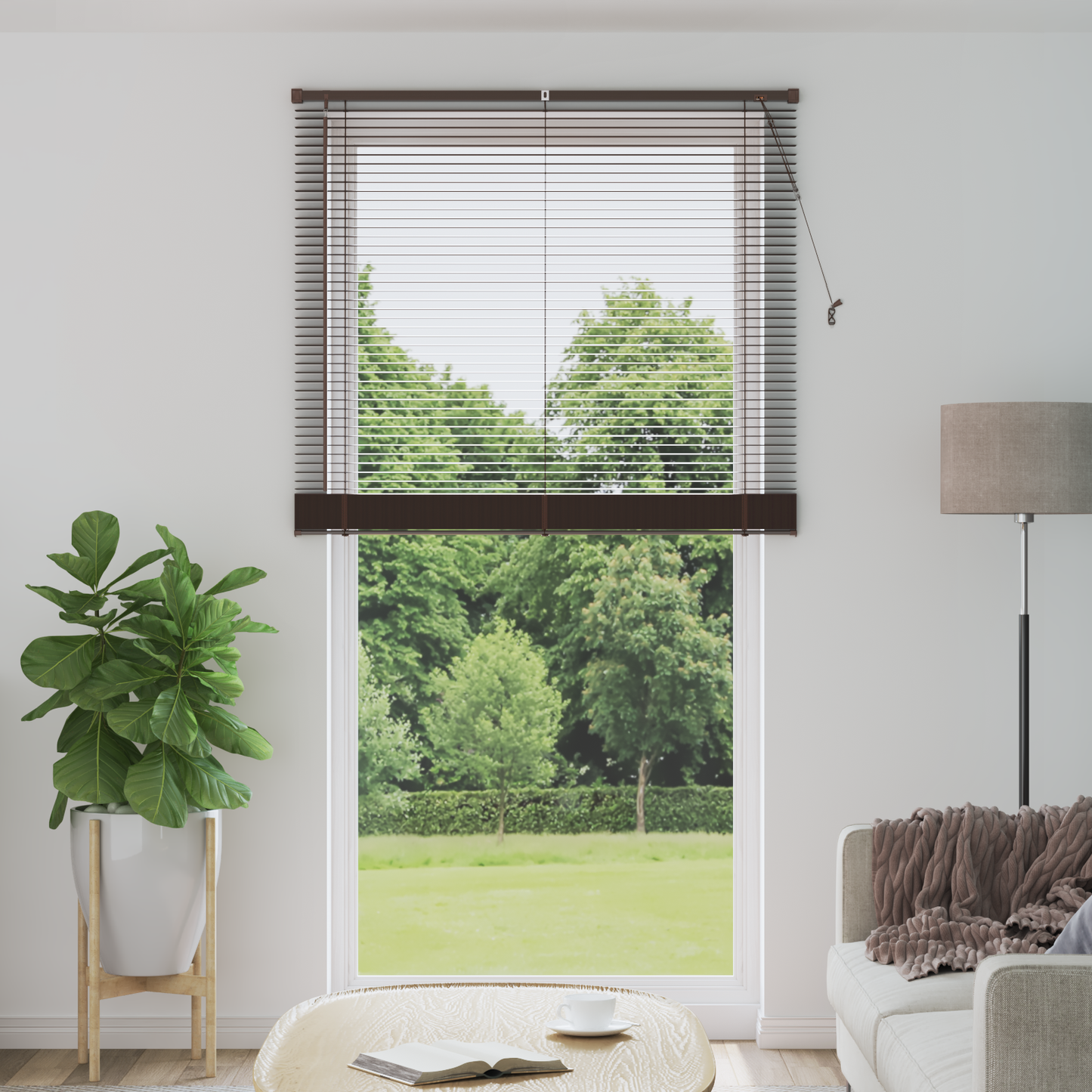 Zsaluzia Sötét barna mintával 213 x 110 cm 25 mm PVC
