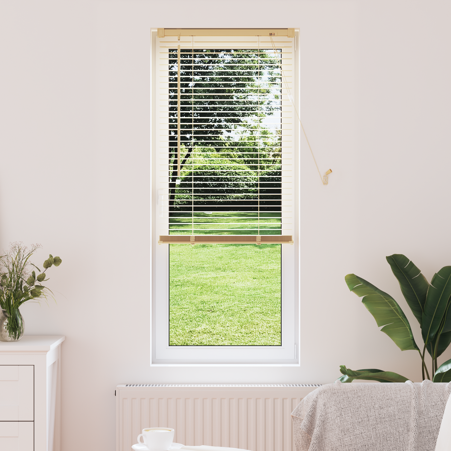 Zsaluzia Világos barna mintával 150 x 50 cm 25 mm PVC