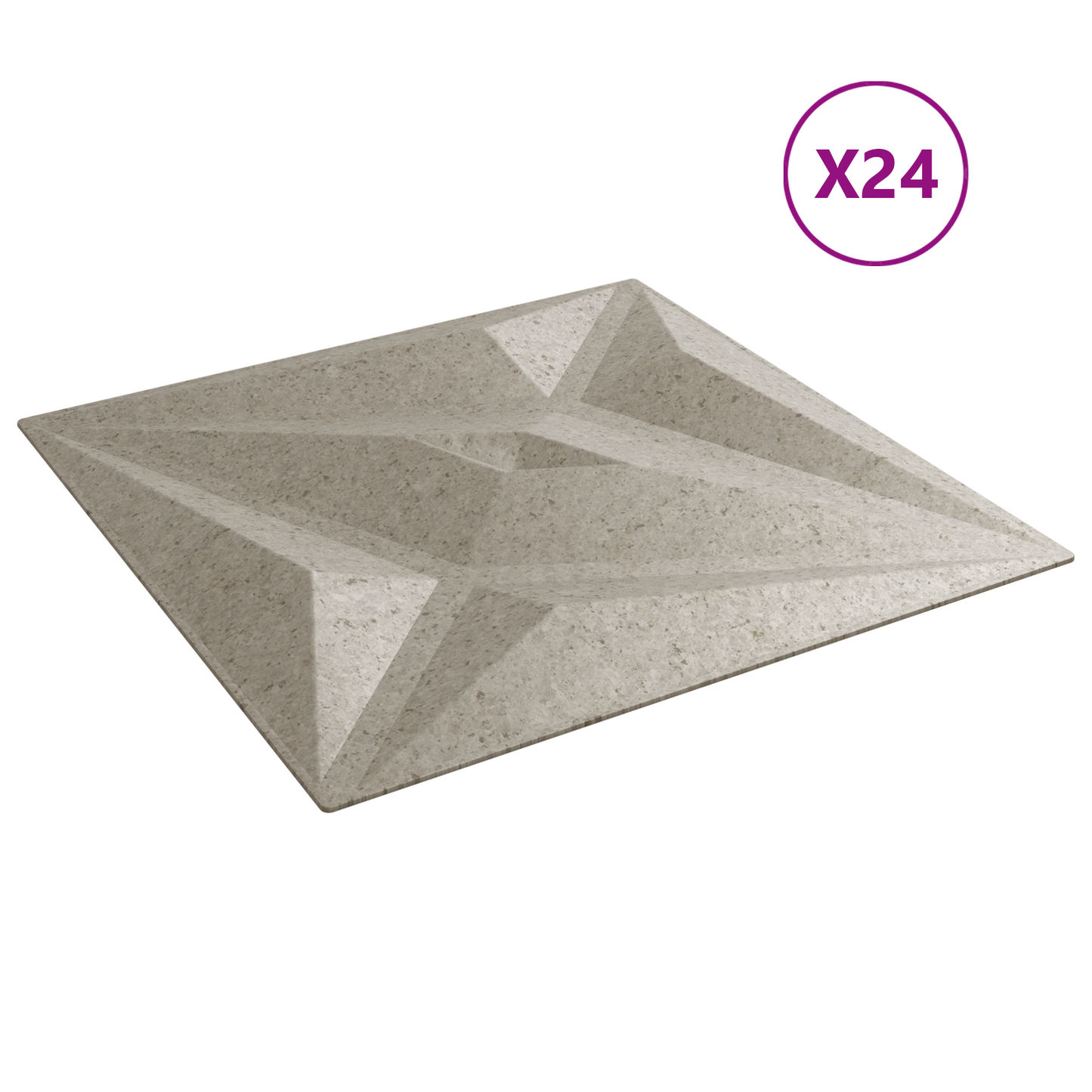 Fali panelek Csillag 24 pcs Csillag Beton 50 x 50 cm XPS Hab