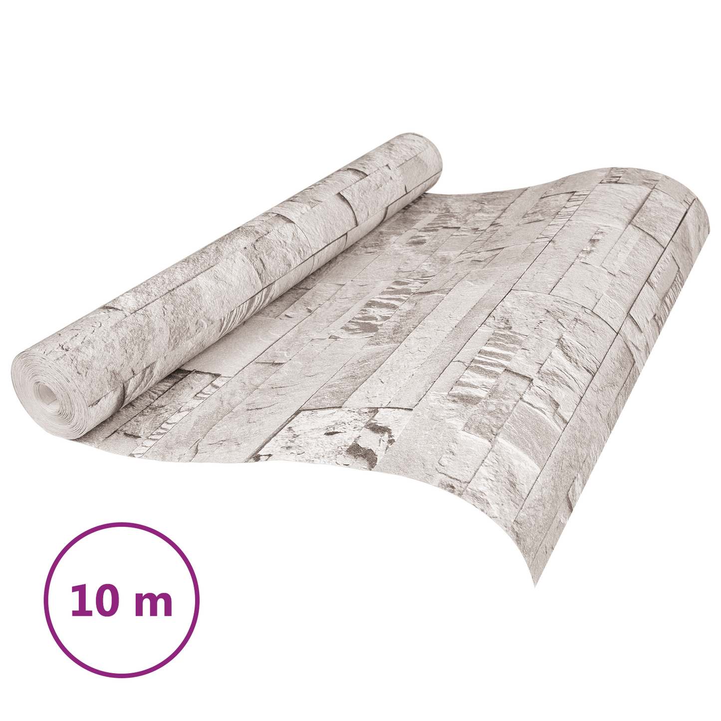 3D Kő Tapéta Krémszínű 10 x 0,53 m Nem Szőtt Szövet