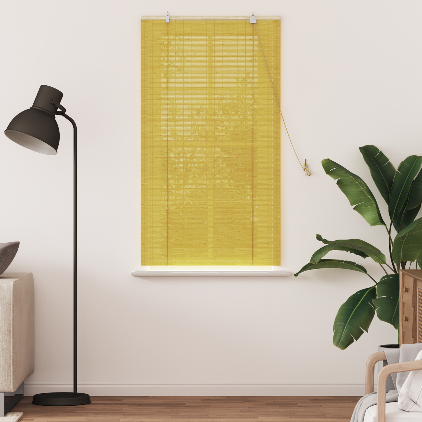 Roletta Sárga 80 x 160 cm Bambusz