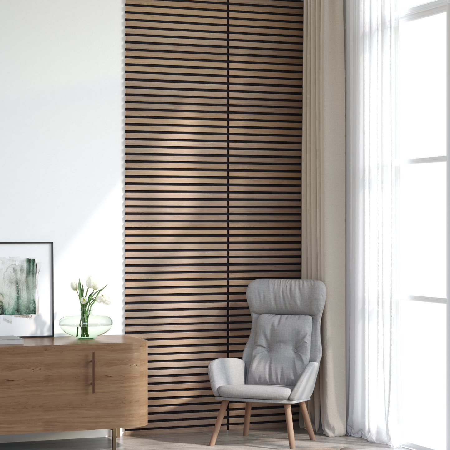 Fali panelek 8 pcs Barna 60,5 x 60 cm