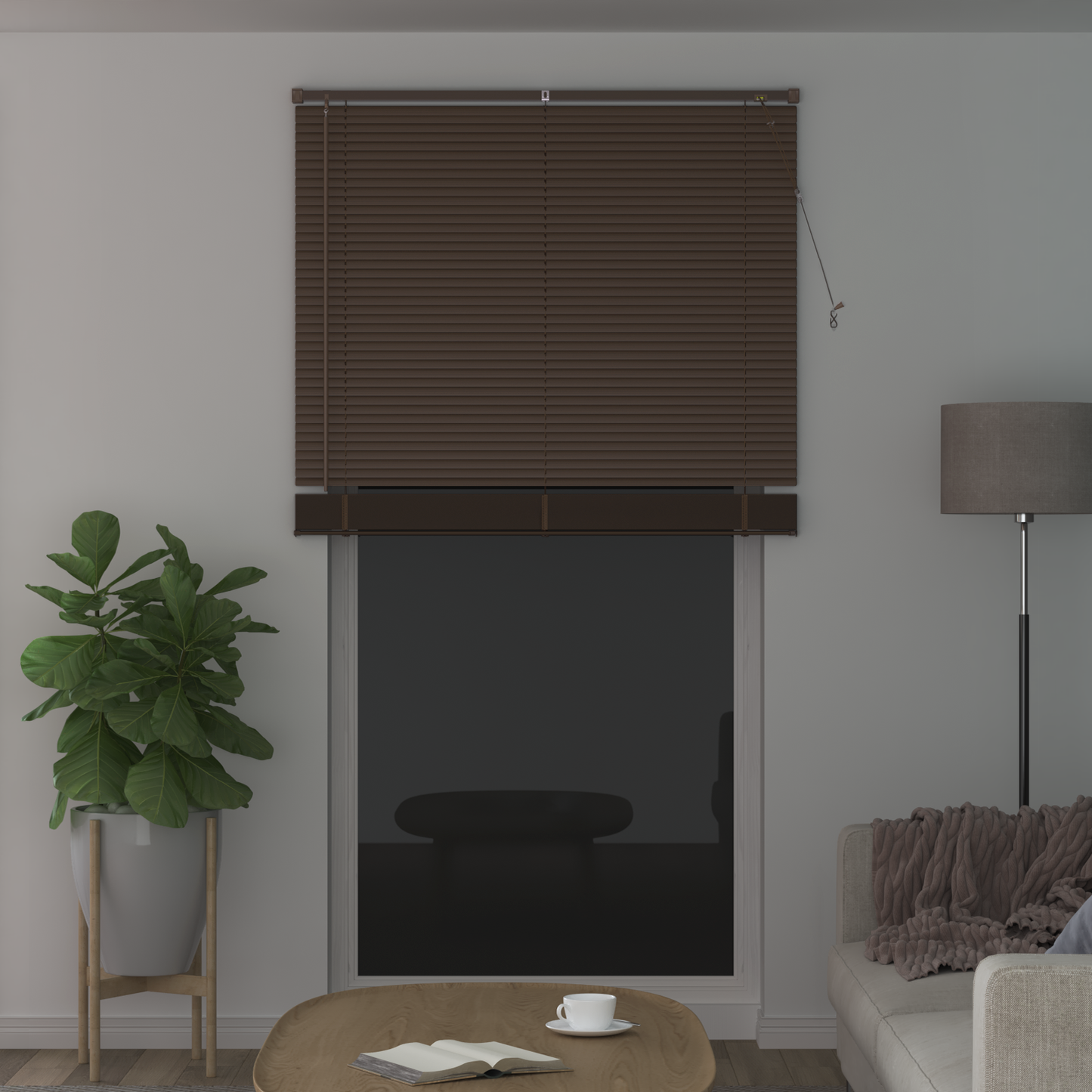 Zsaluzia Sötét barna mintával 213 x 120 cm 25 mm PVC