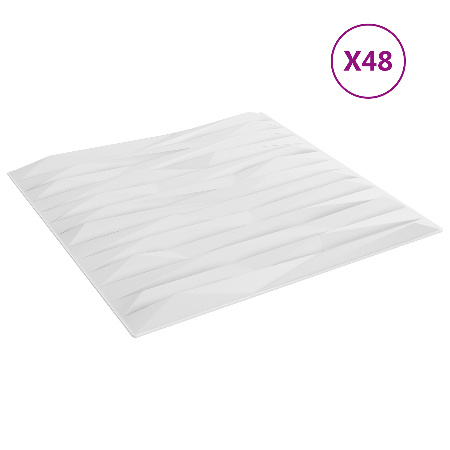 Fali panelek 48 pcs Fehér kő 50 x 50 cm XPS Hab