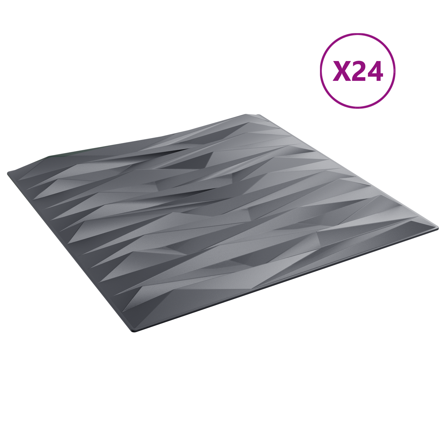 Fali panelek 24 pcs Kőszürke 50 x 50 cm XPS Hab