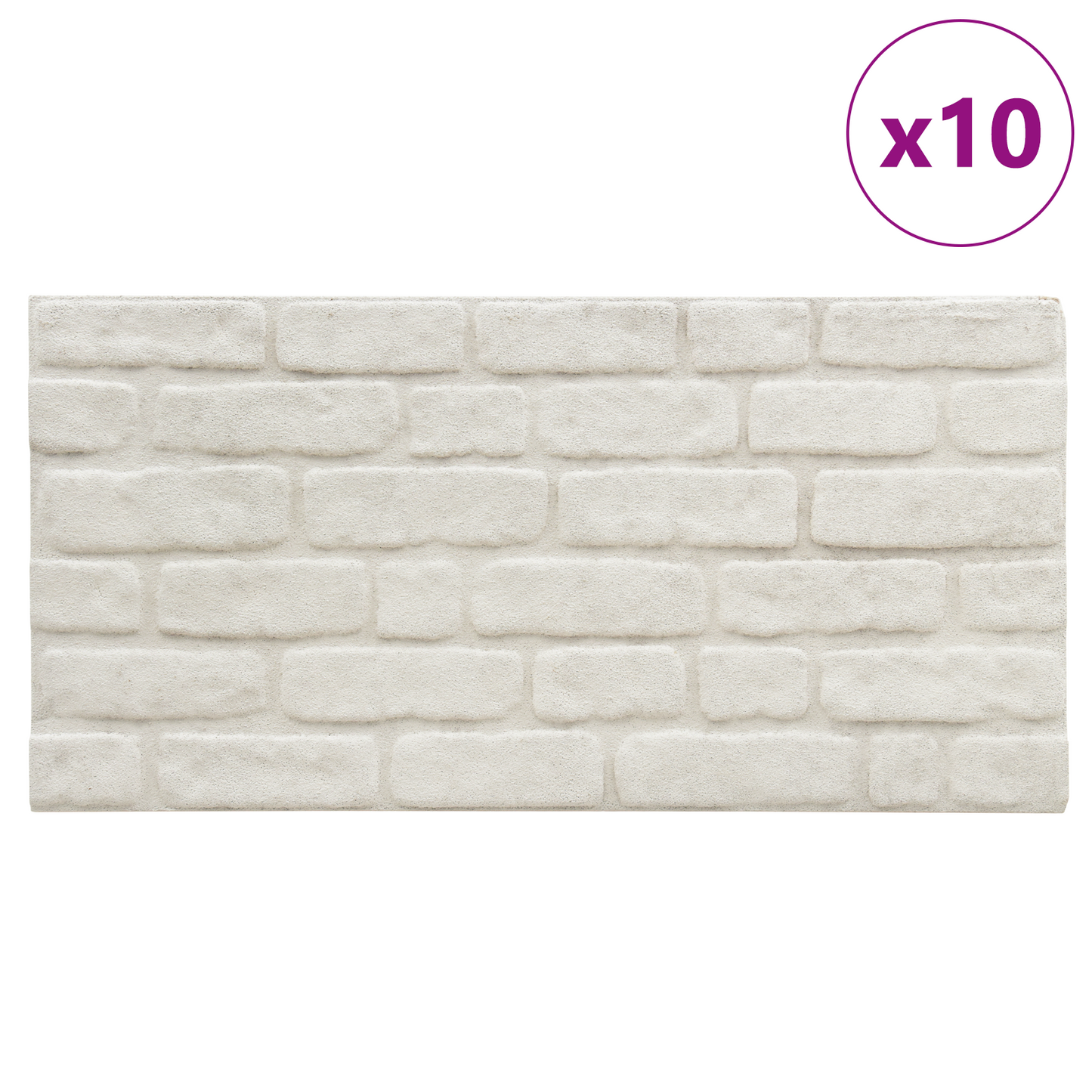 Fali panelek 10 pcs Fehér 100 x 50 cm EPS Hab