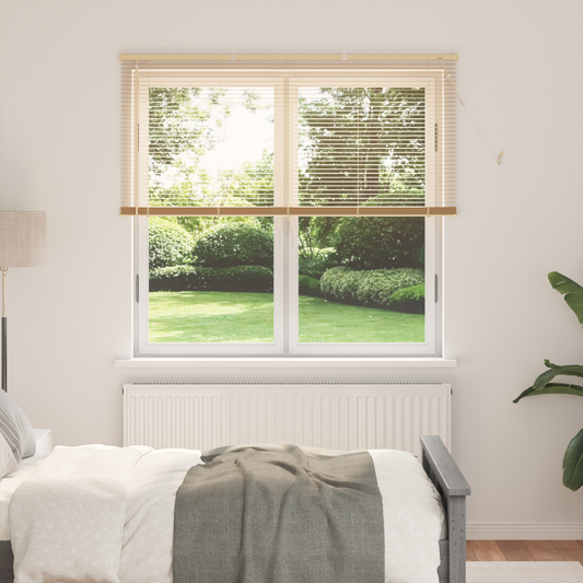 Zsaluzia Világos barna mintával 150 x 160 cm 25 mm PVC