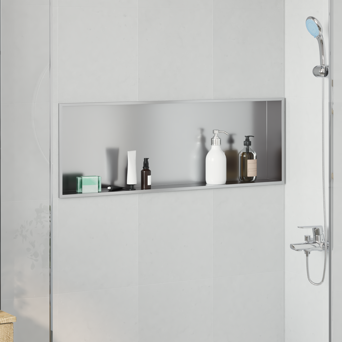 Zuhany Niche Ezüst 90 x 30 x 9,5 cm Rozsdamentes acél