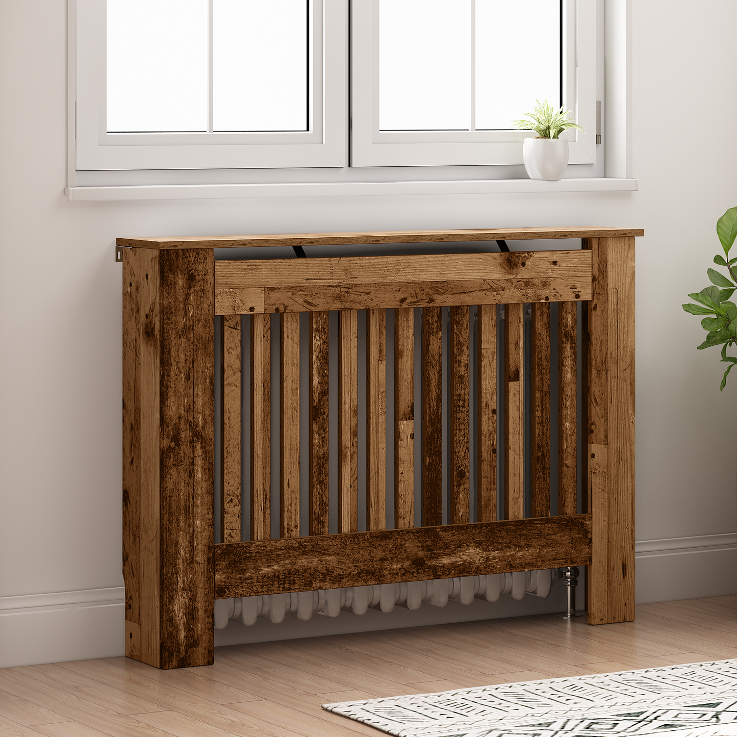 Radiátor fedezék Antik Fa 112 x 19 x 81,5 cm Szerelt Fa