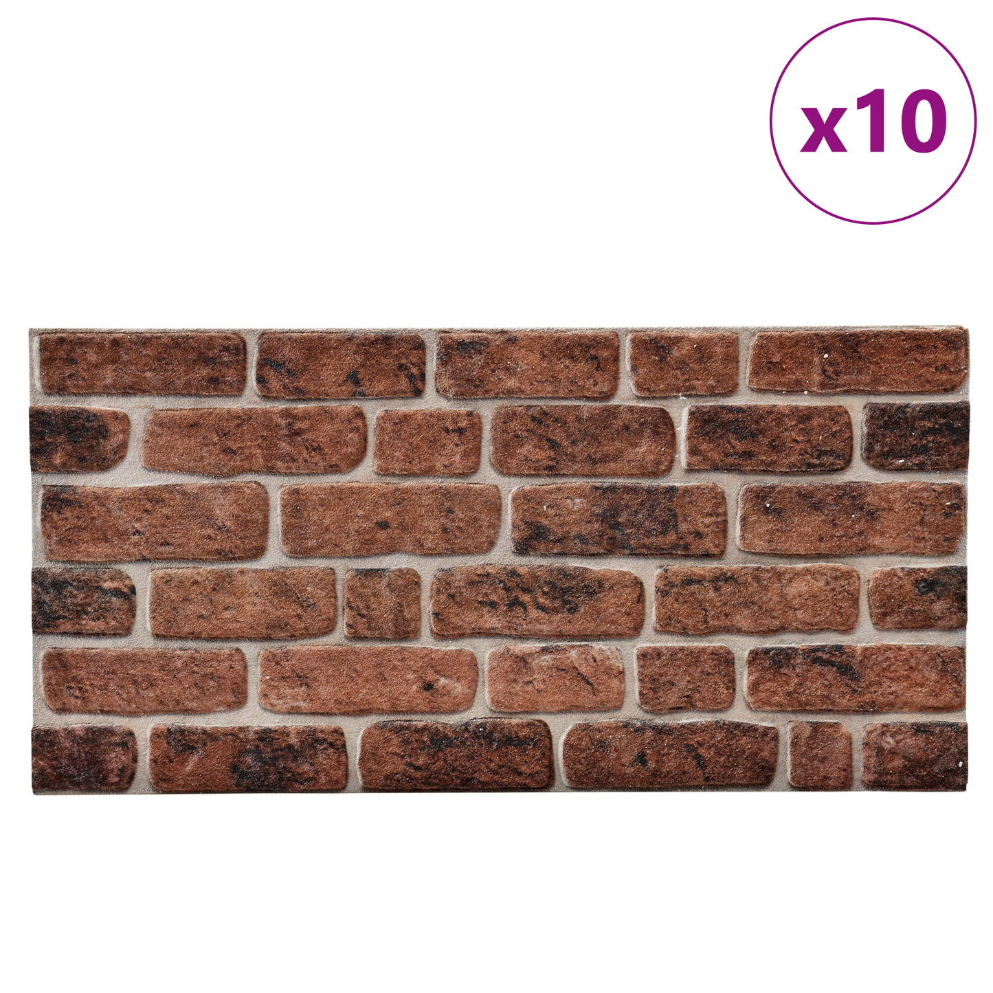 Fali panelek 10 pcs Barna Tégla 100 x 50 cm EPS Hab