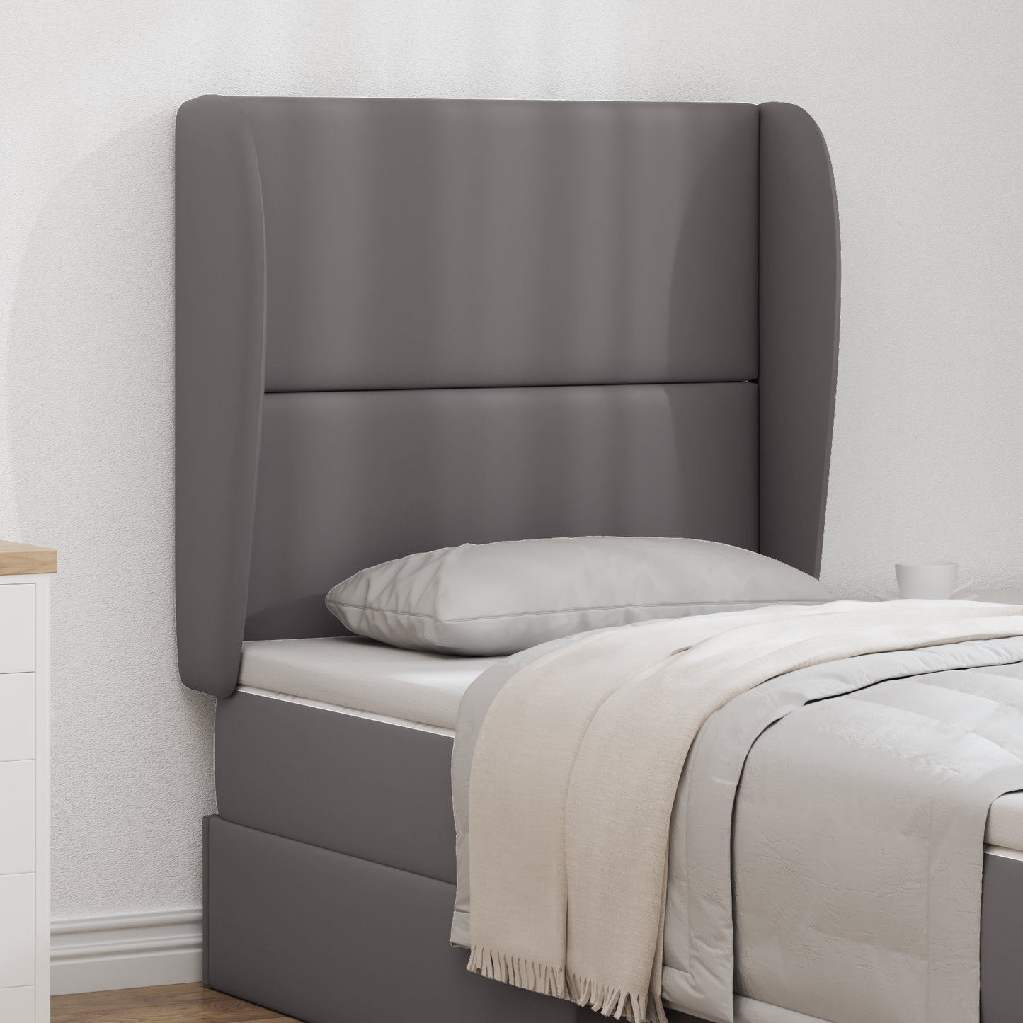 Fejtámla Fül Homályos Szürke 80 x 23 x 6 cm PVC