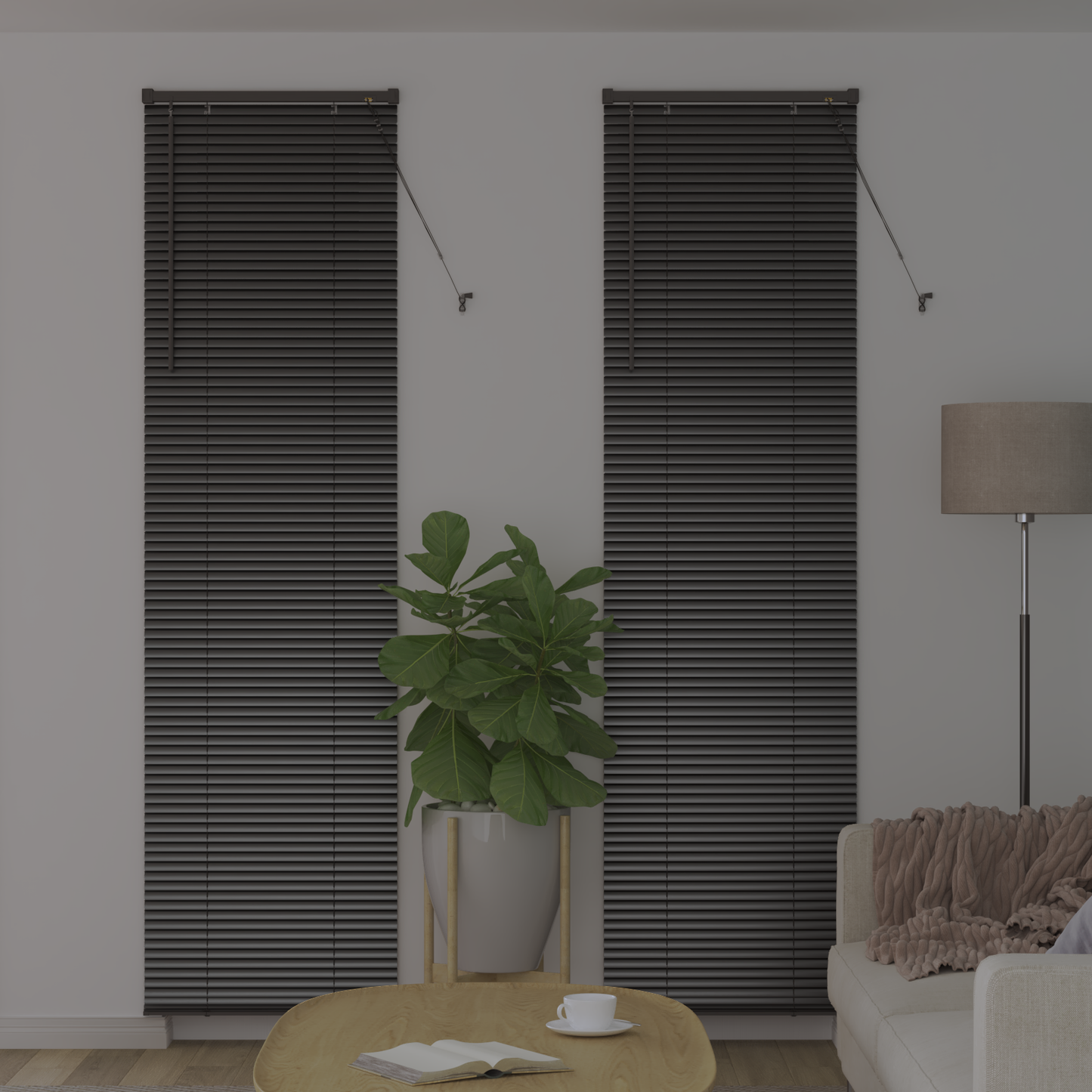 Zsalugáter Redőnyök Fekete 220 x 65 cm Alumínium