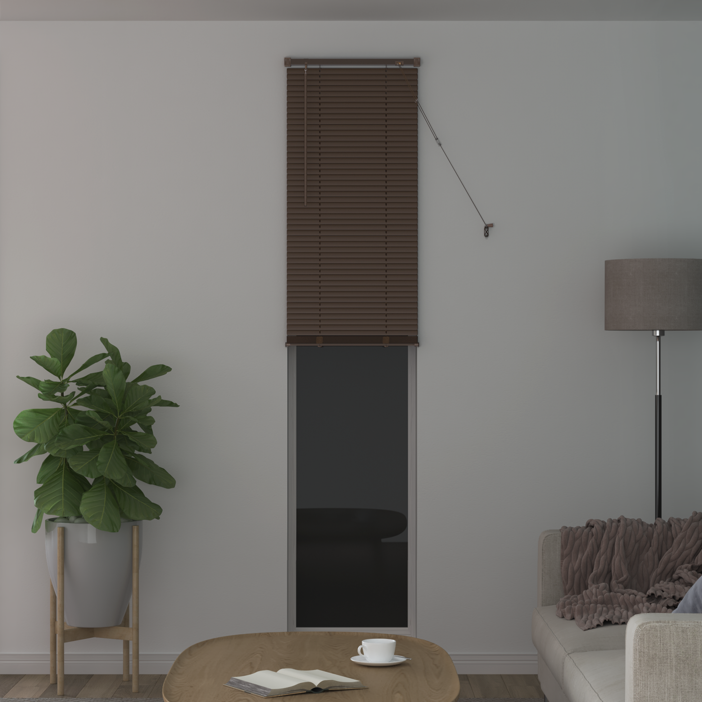 Zsaluzia Sötét barna mintával 213 x 50 cm 25 mm PVC