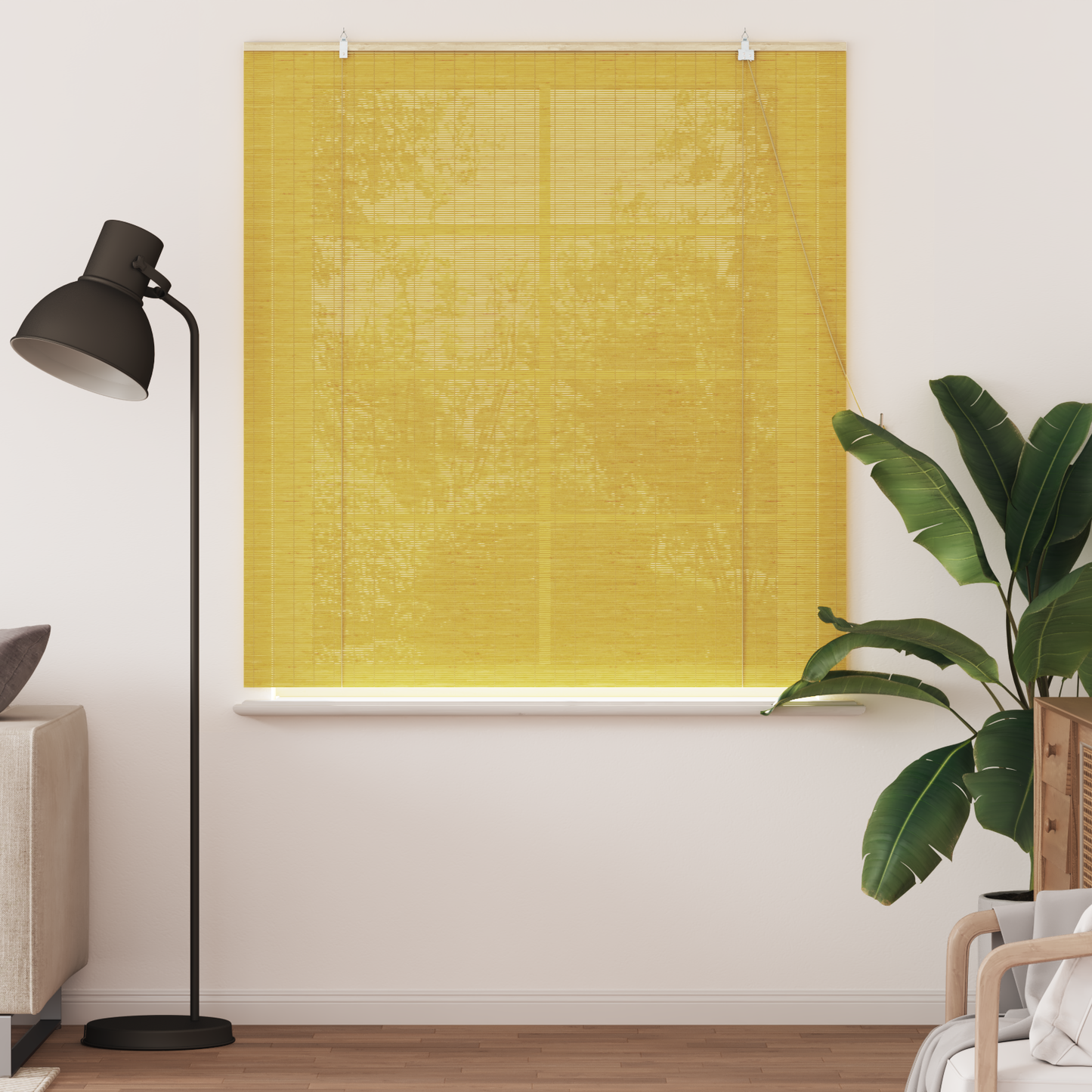Roletta Sárga 150 x 160 cm Bambusz