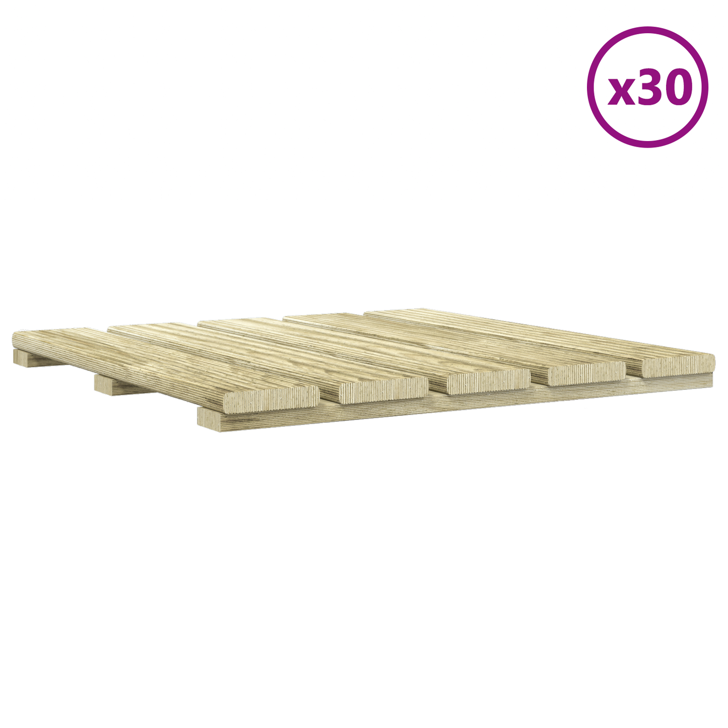 Faszegély járólap 30 pcs Zöld 50 x 50 cm Zöld Impregnált Fenyő