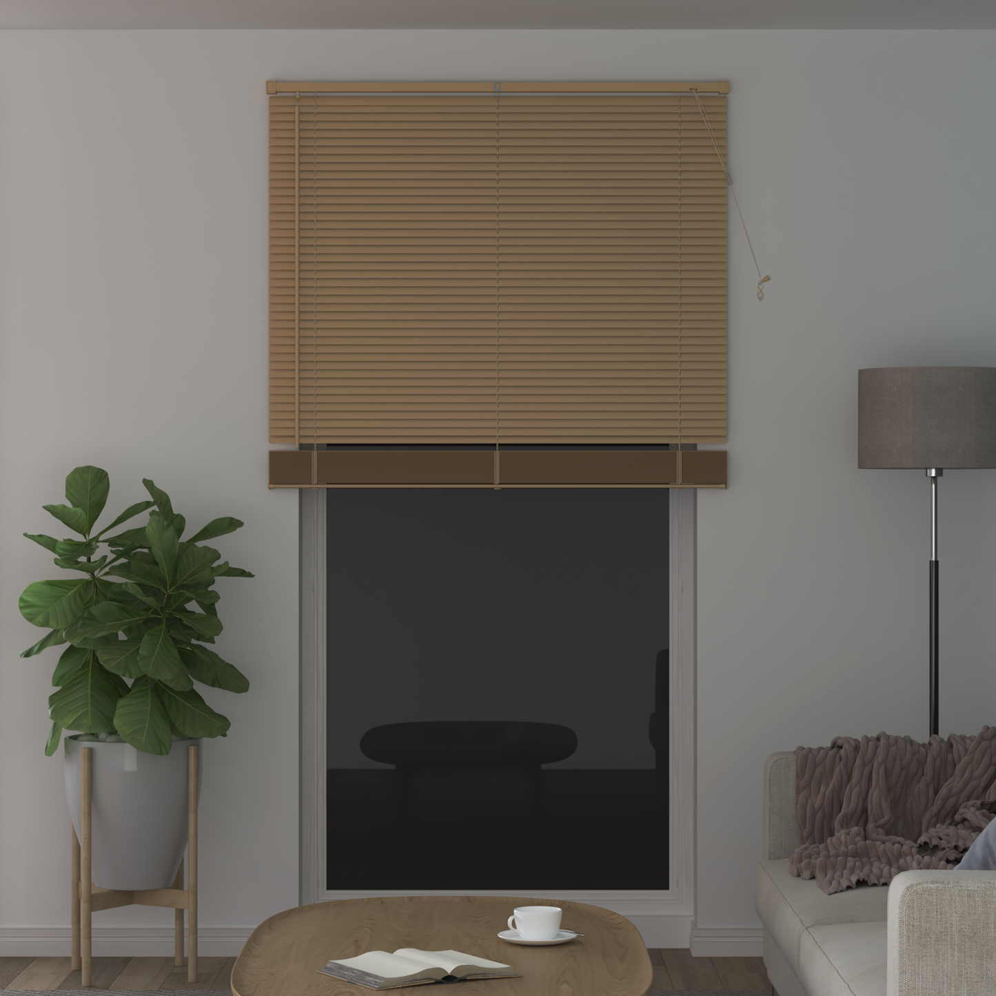 Zsaluzia Világos barna mintával 213 x 120 cm 25 mm PVC