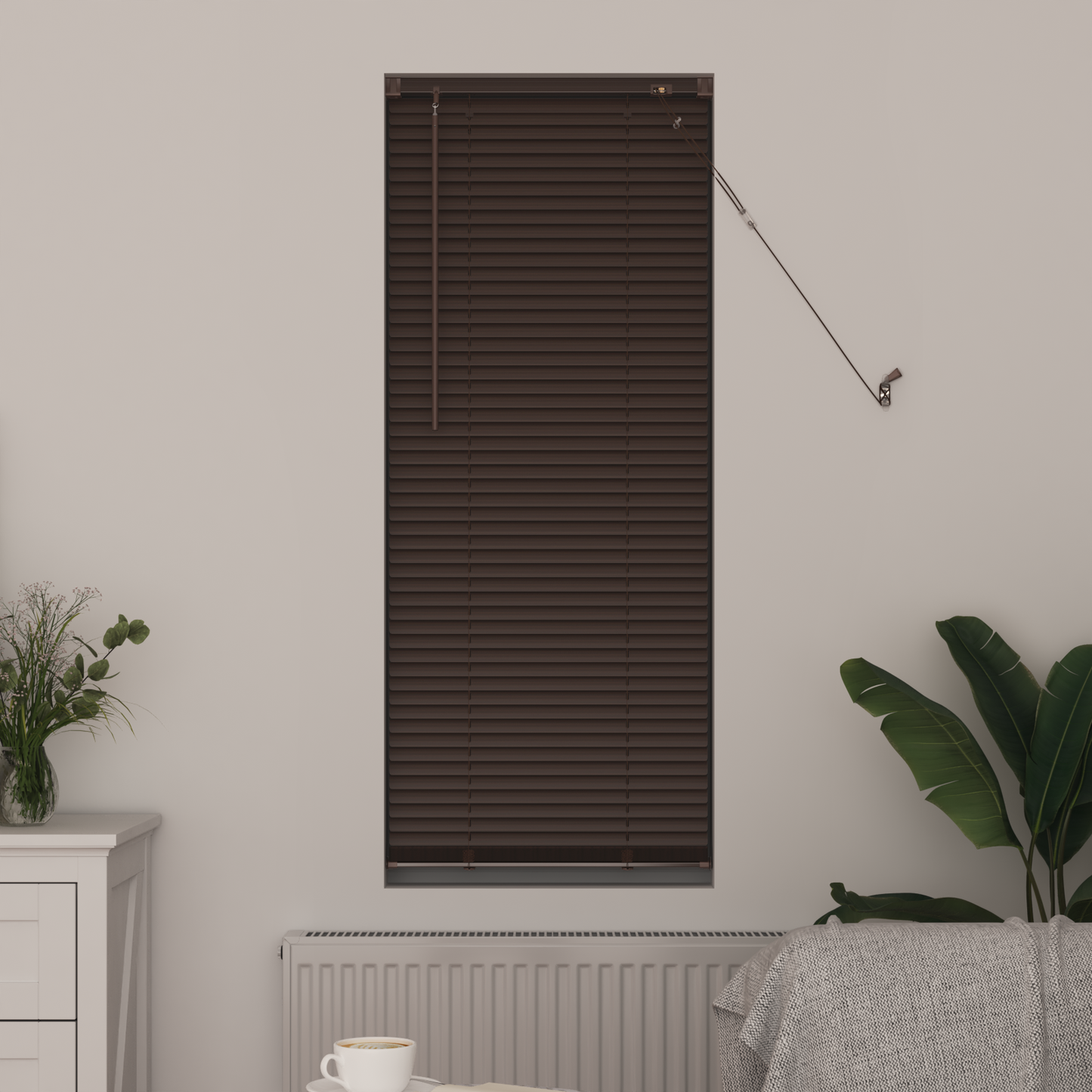 Zsaluzia Sötét barna mintával 150 x 50 cm 25 mm PVC