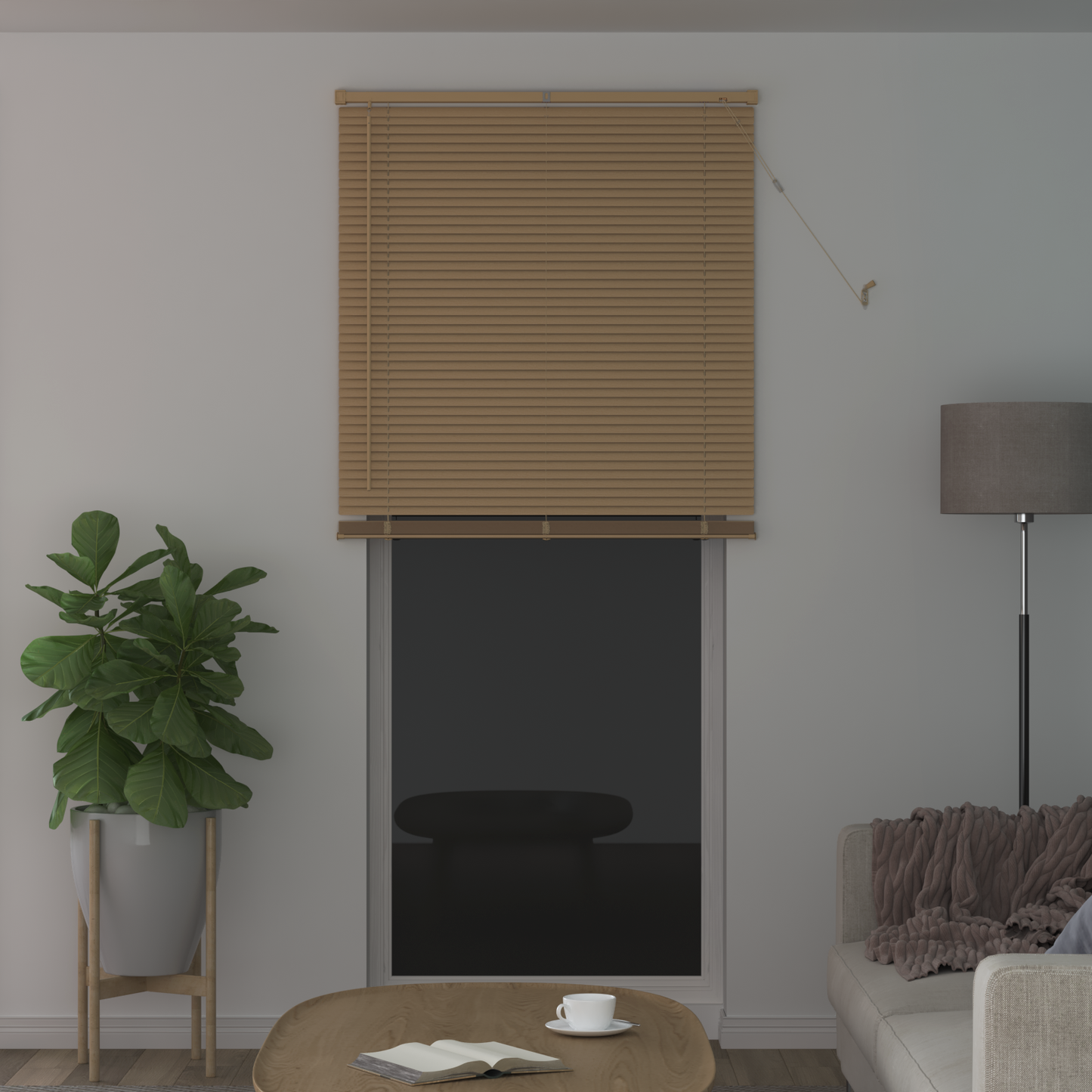 Zsaluzia Világos barna mintával 213 x 70 cm 25 mm PVC