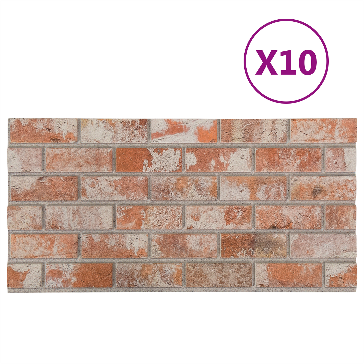 Fali panelek 10 pcs Narancssárga 100 x 50 cm EPS Hab