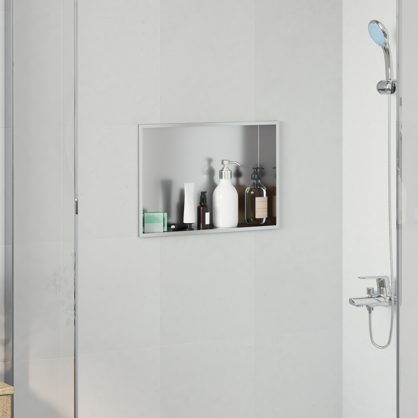Zuhany Niche Ezüst 45 x 30 x 9,5 cm Rozsdamentes acél