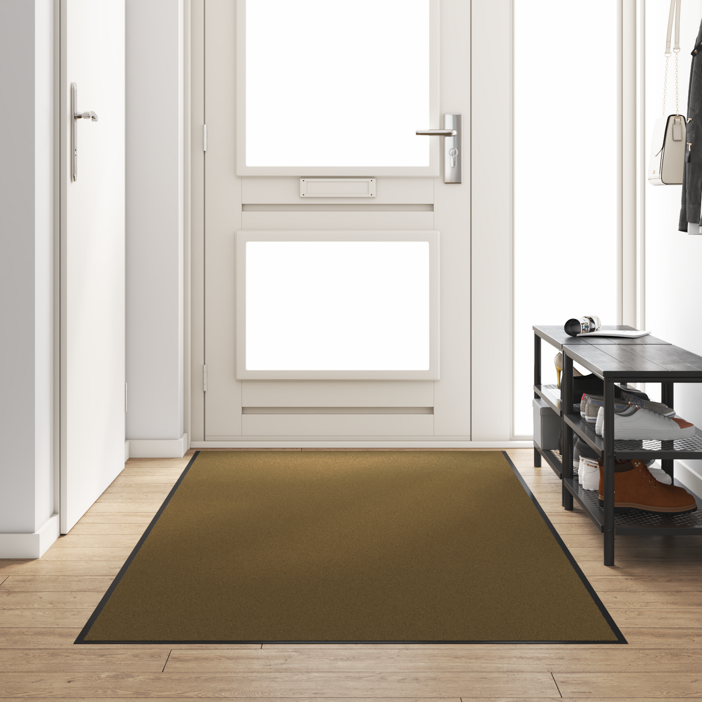 Ajtószőnyeg Egyéb Barna és fekete 120 x 300 cm Poliamid és PVC