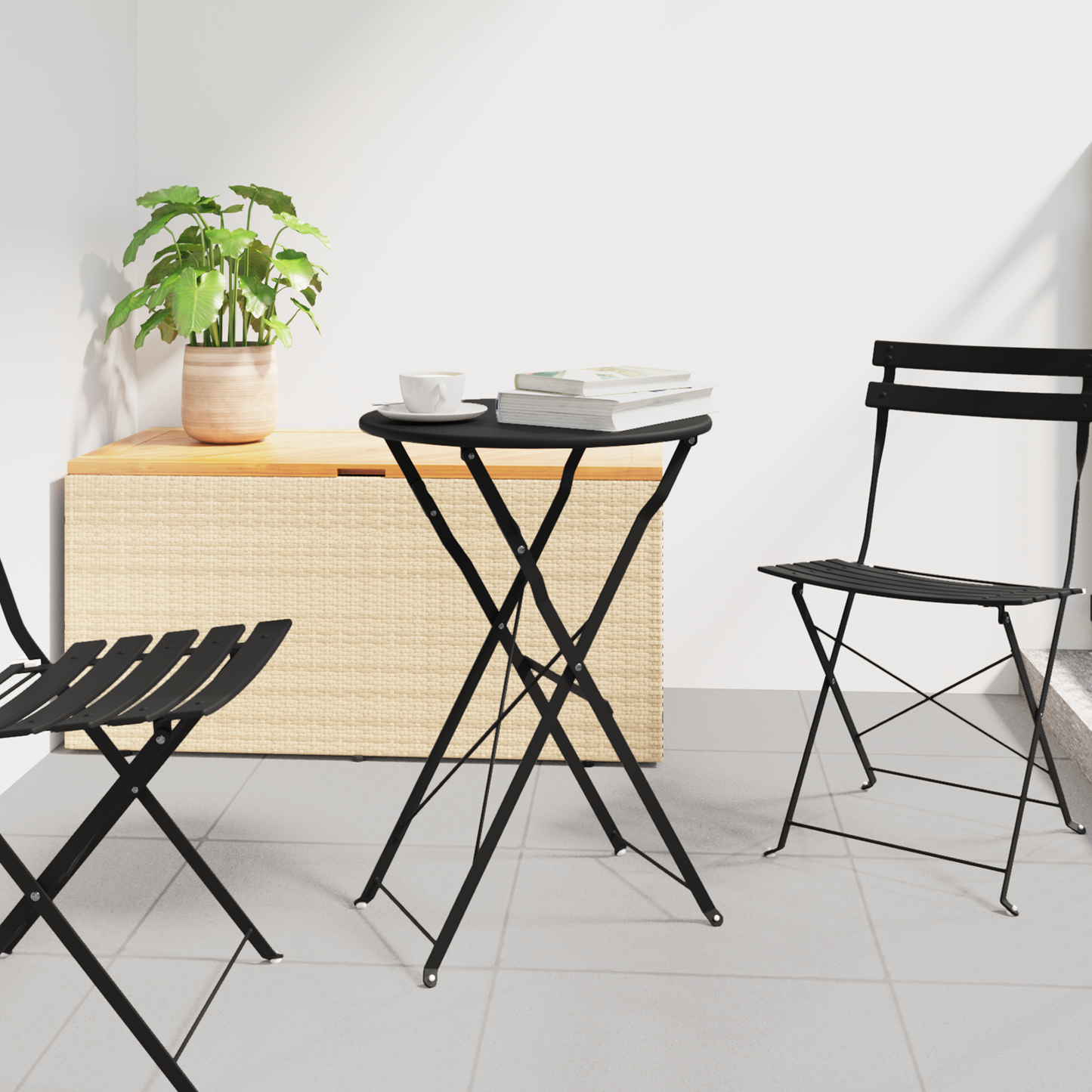 Bisztróasztal Antracit Ø 50 x 71 cm Porfestett acél