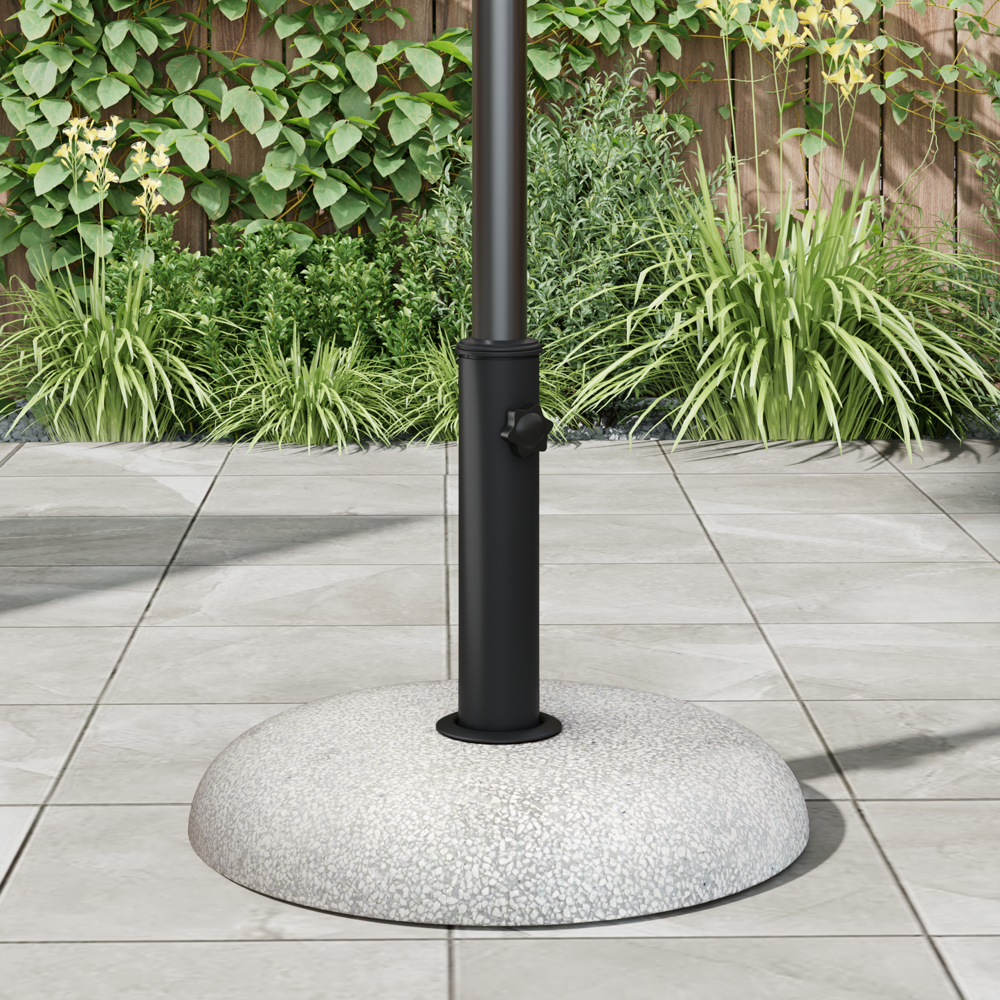 Napernyőtalp 20,9kg Világosszürke Beton Kerek